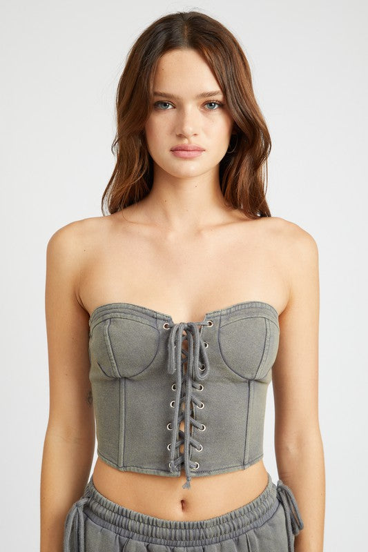 French Terry Corset Top