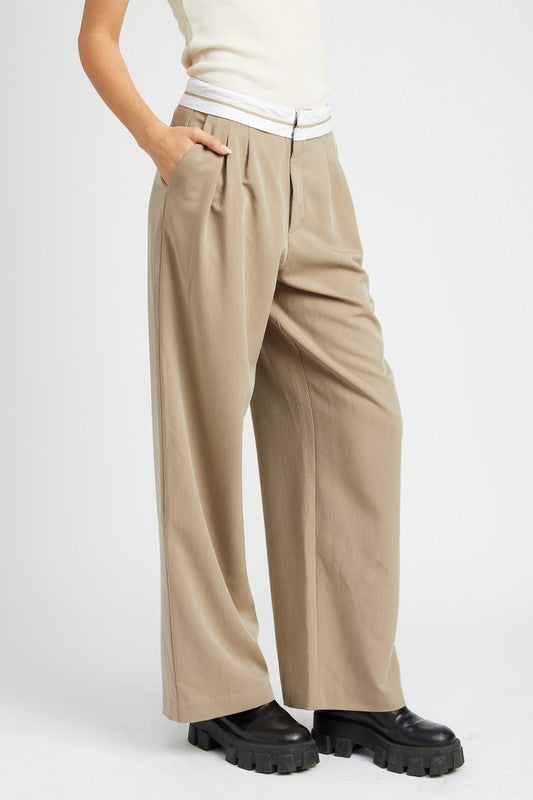 Reverse Waist Tailored Trouser