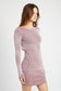 Cut Out Ribbed Mini Dress