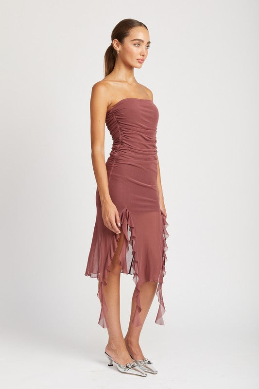 GNO Ruffle Midi Dress