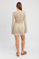 Ruched Crotchet Mini Dress