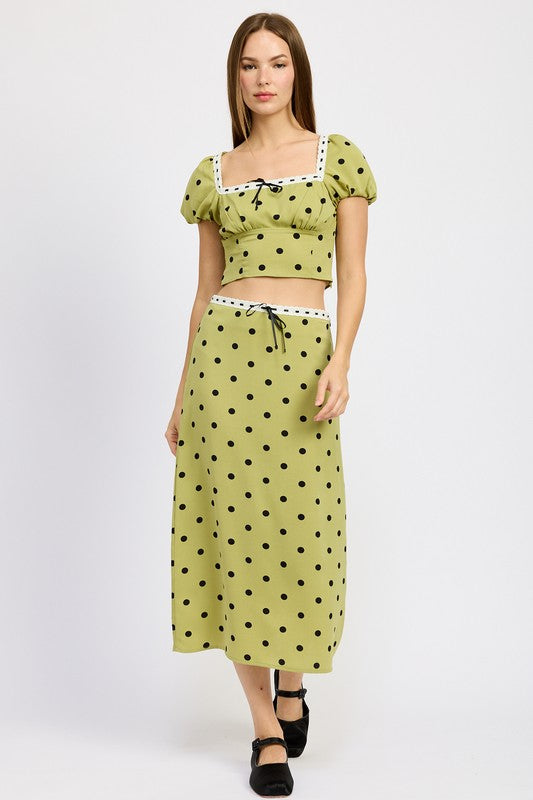 Vines Polka Dot Maxi