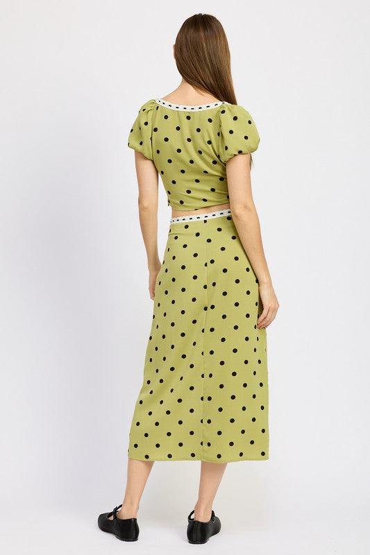 Vines Polka Dot Maxi