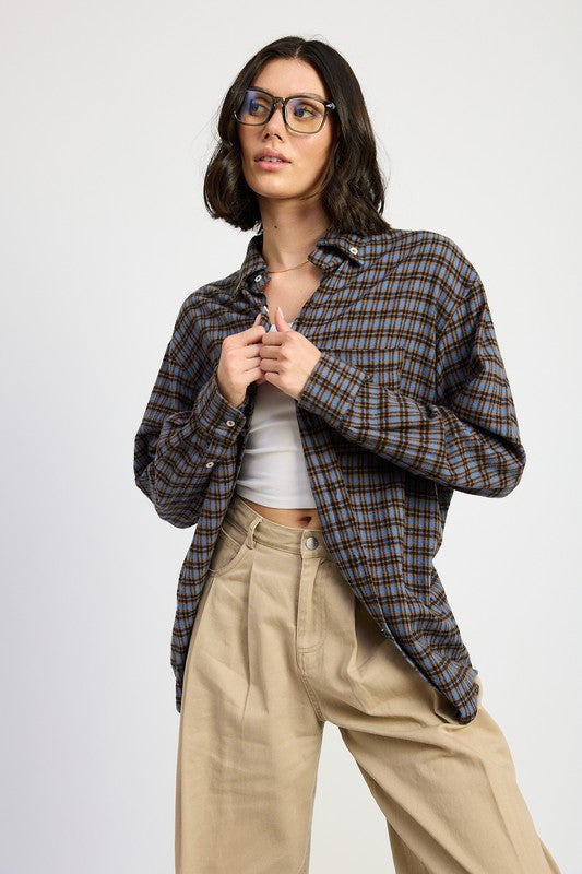 Plaid Oversized Top