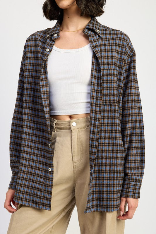 Plaid Oversized Top