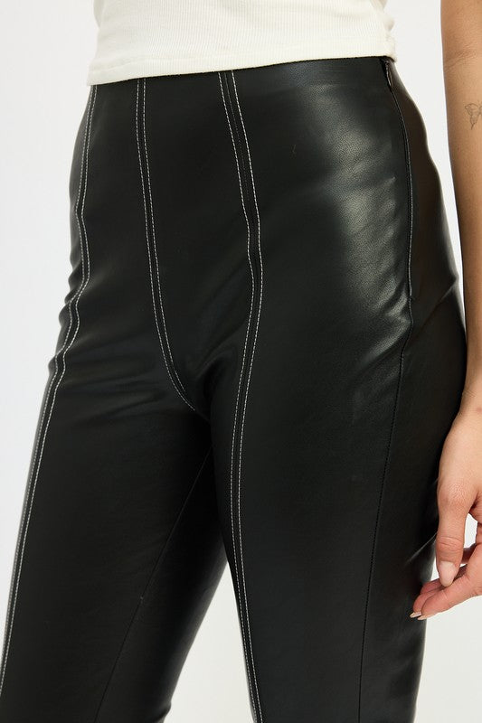 High Waste Leather Pant