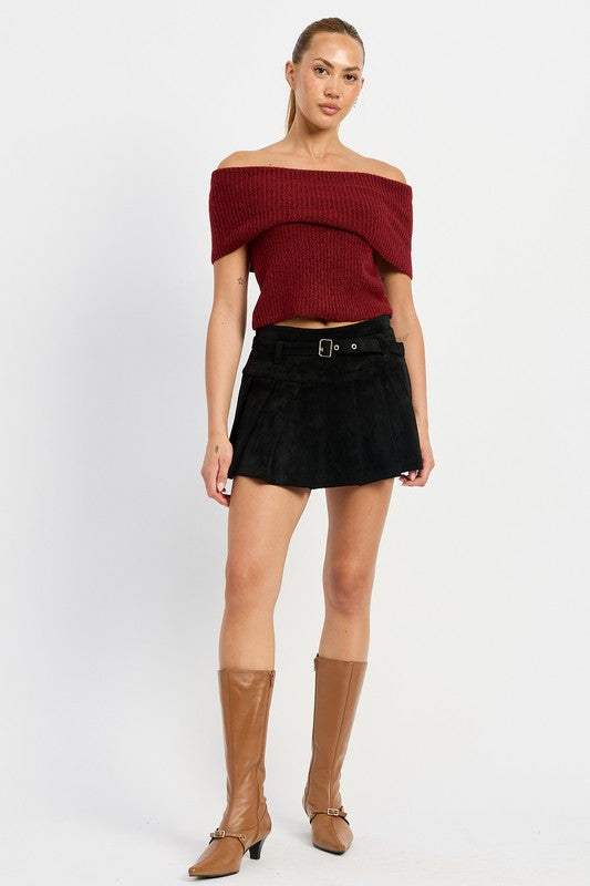 Mallard Suede Mini Skort