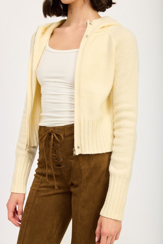 Luna Ribbed Zip Cardigan