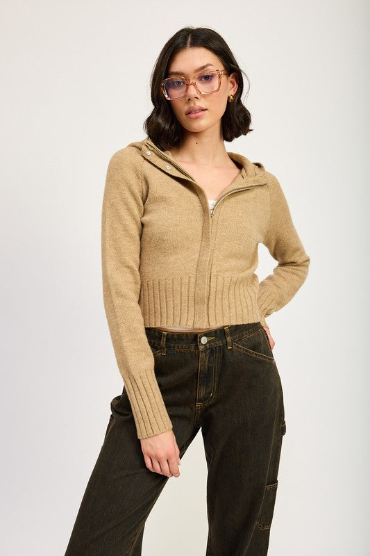 Luna Ribbed Zip Cardigan