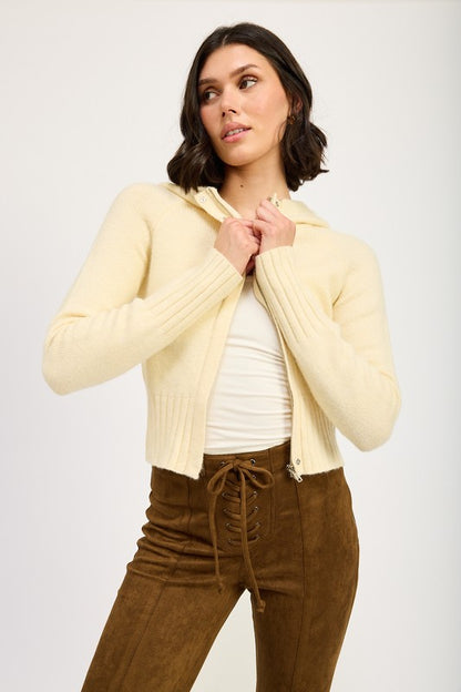 Luna Ribbed Zip Cardigan