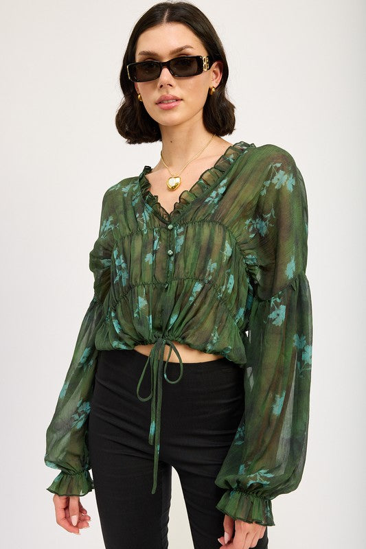 Brooklyn Floral Tie Top