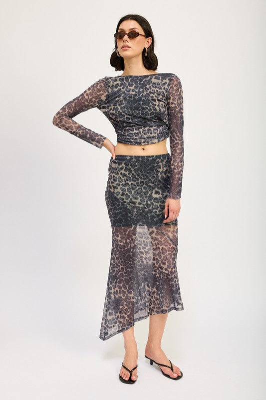 Leopard Sheer Midi