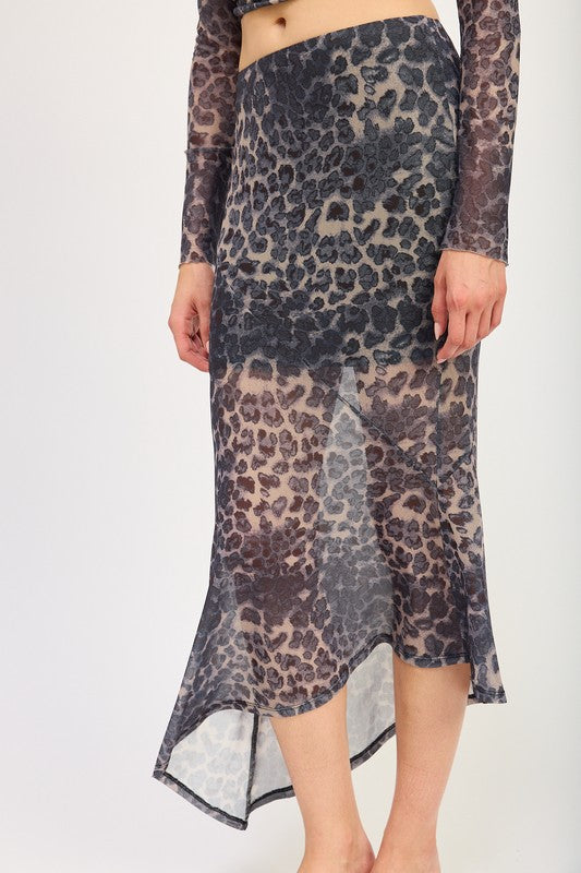 Leopard Sheer Midi