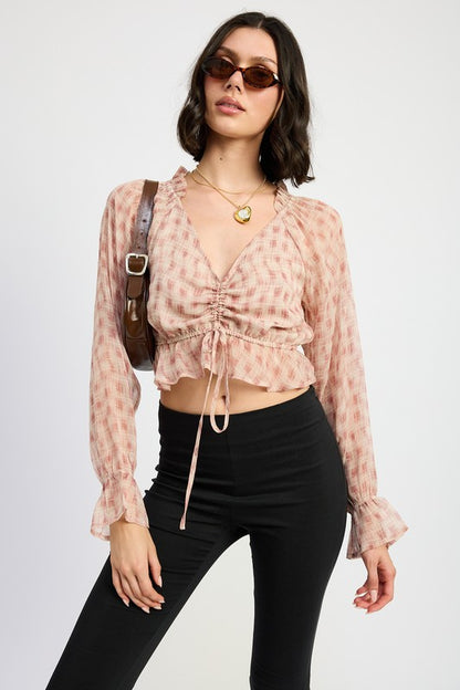 French Ruffle Tie Top