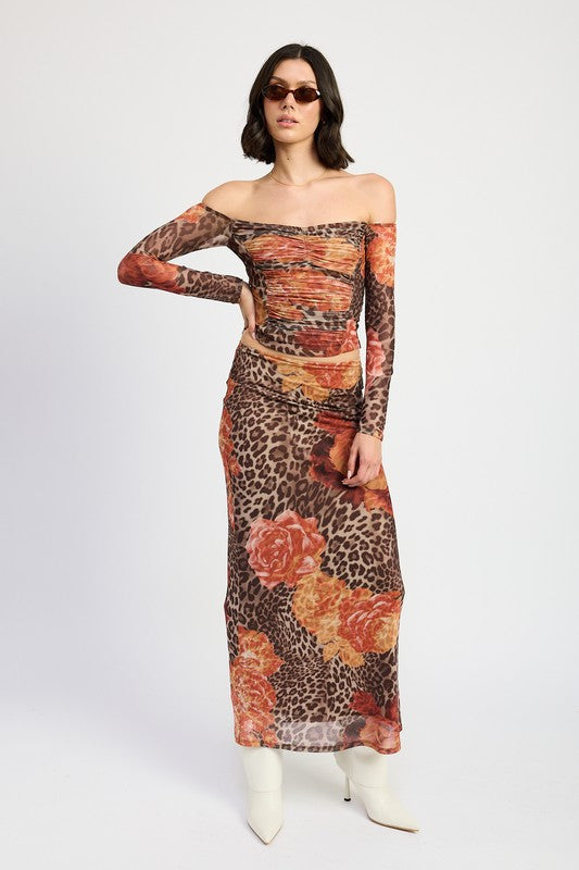 Savannah Cheetah Maxi Skirt