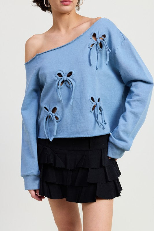 French Terry Cut Out Sweater