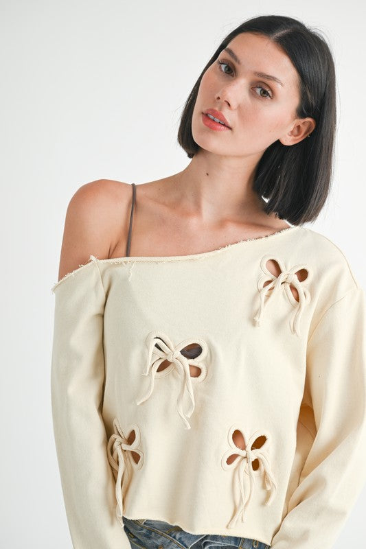 French Terry Cut Out Sweater