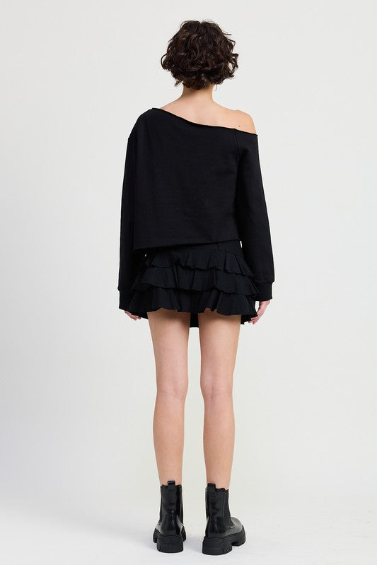 French Terry Cut Out Sweater