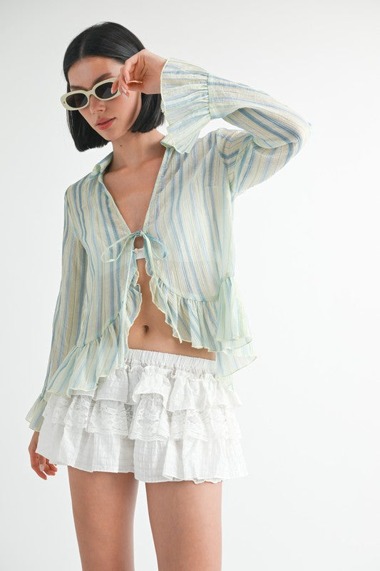 Hampton Ruffle Tie Top