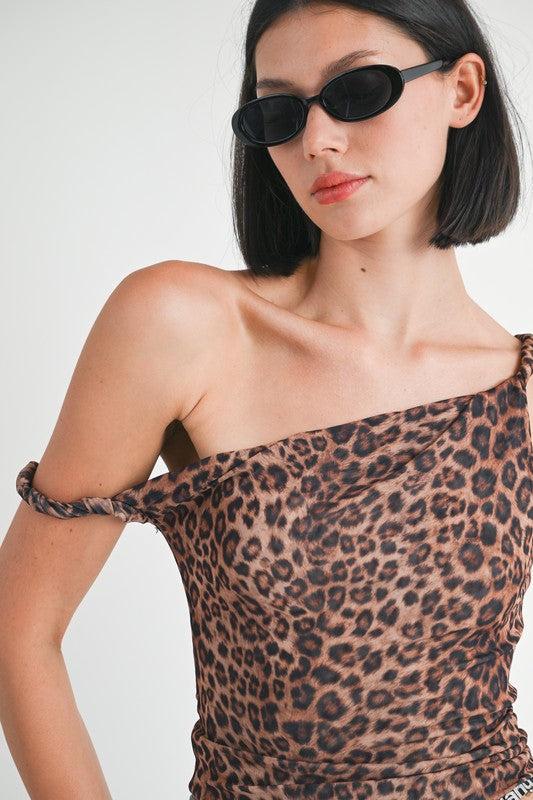 Cheetah Twist Top