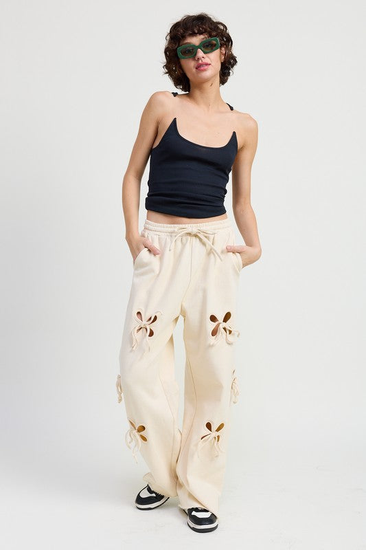 French Terry Cut Out Pants